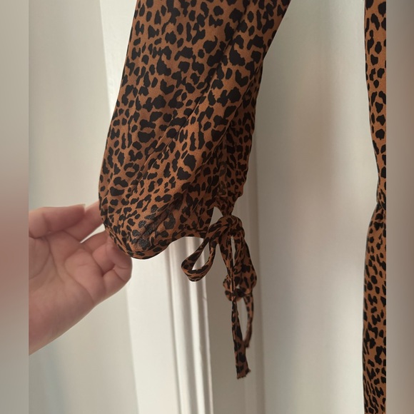 Wild Fable Tiered Long Sleeve Leopard Dress - Picture 4 of 4